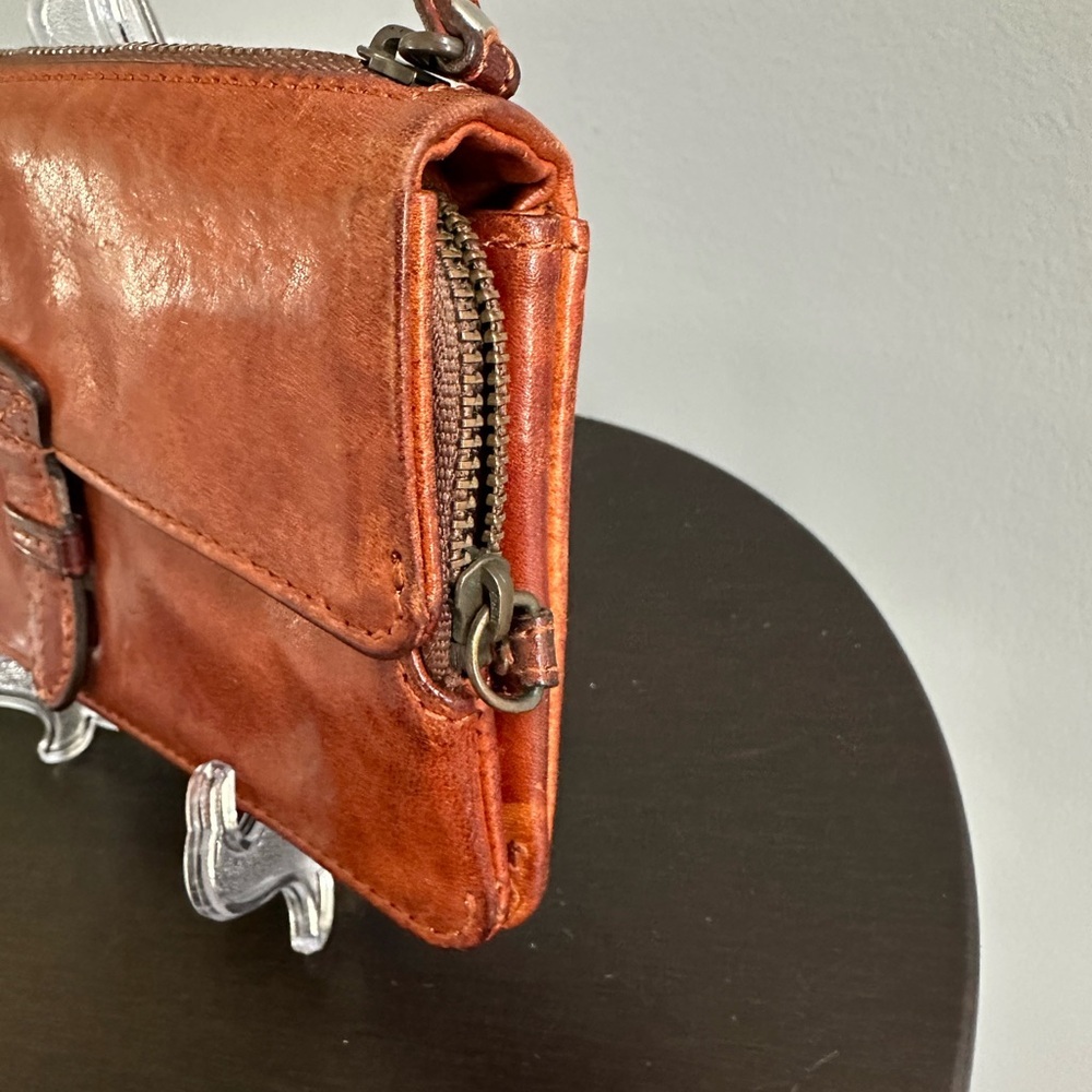 Dakota Leather Long Wallet – Brown / Burnt Orange - Picture 5 of 15
